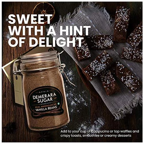 Sprig Demerara Sugar - Vanilla Beans, 175 g Glass Jar-5.webp